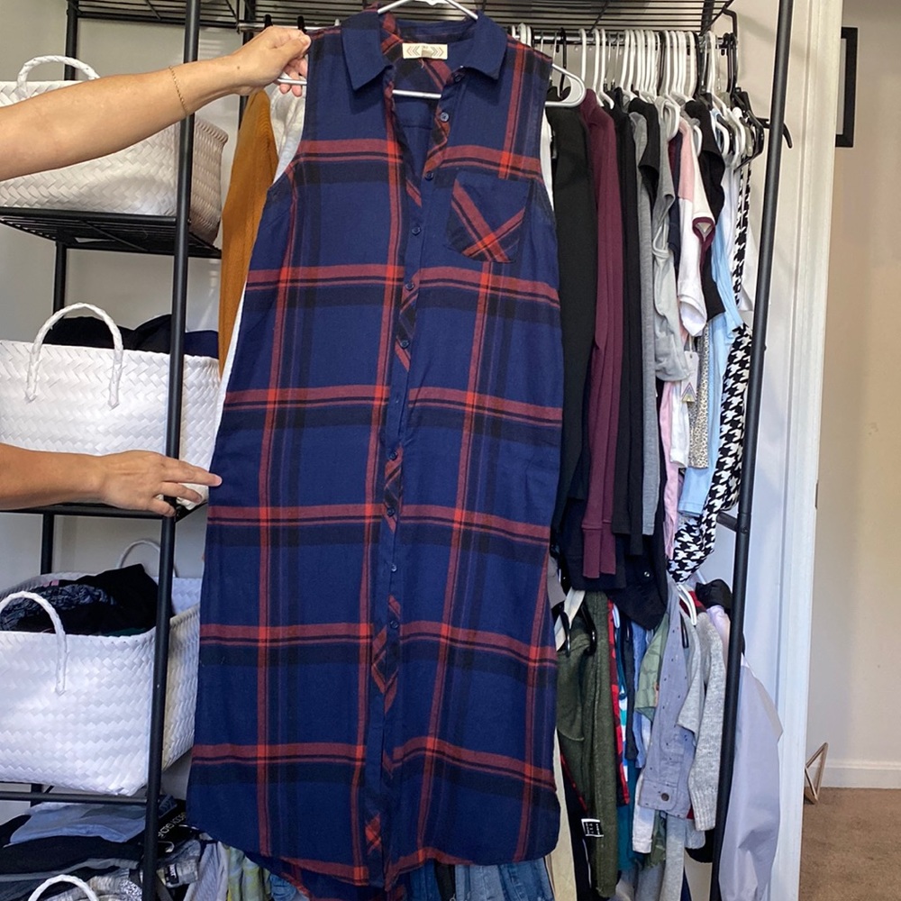 full length flannel dress Size M